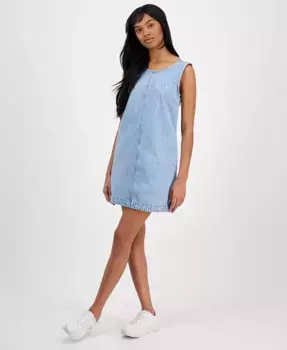 Женское платье-сарафан из денима без рукавов Calvin Klein Jeans, синий