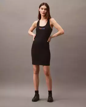 Женское платье средней длины без бретелек Calvin Klein Jeans, черный
