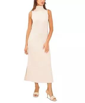 Женское платье-свитер миди с высоким воротником MSK, коричневый