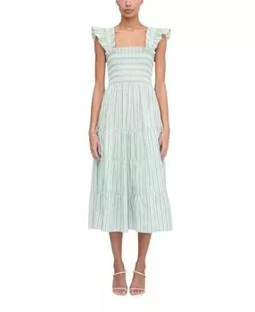 Женское платье The Ellie Nap Dress Hill House Home, зеленый