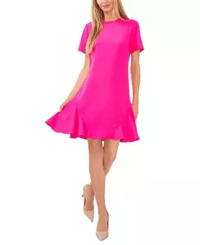 Женское платье трапециевидной формы с оборками на шее CeCe, мульти