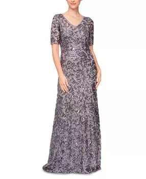 Женское платье трапециевидной формы с пайетками Alex Evenings, мульти