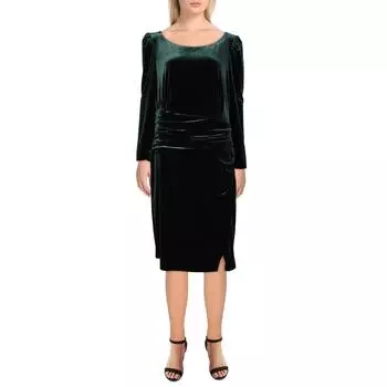 Женское платье-трапеция длиной до колена с оборками Lauren Ralph Lauren, цвет dark season green