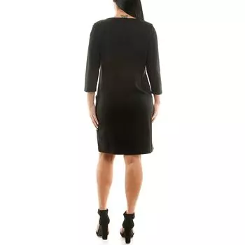 Женское платье-трапеция с рукавами три четверти Nina Leonard Jewelneck Nina Leonard