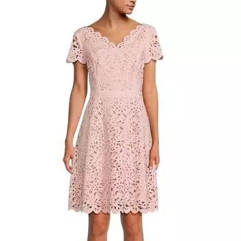 Женское платье-трапеция с вырезами Focus By Shani, цвет Pale Pink Nude