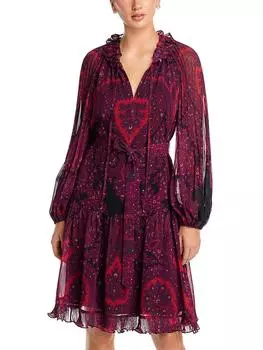 Женское платье-трапеция Trinity с оборками и складками Kobi Halperin, цвет black multi