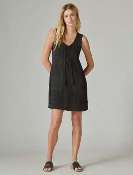 Женское платье-туника Lucky Brand Baja, связанное крючком, цвет natural