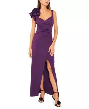 Женское платье в форме сердца с рюшами и бретелями MSK, фиолетовый