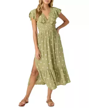 Женское платье Zetta Esme с короткими рукавами миди O'Neill, зеленый