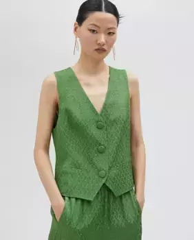 Женское платье-жилет на пуговицах Lola Casademunt, зеленый
