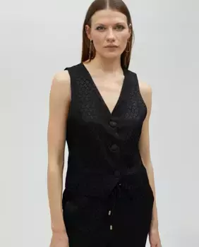 Женское платье-жилет на пуговицах Lola Casademunt, черный