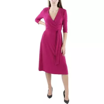 Женское плиссированное платье макси из джерси Lauren Ralph Lauren, цвет Fuschia Berry
