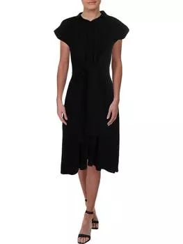 Женское плиссированное платье-рубашка длиной до колена Gracia, черный