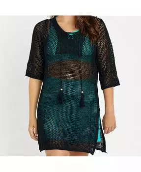 Женское пляжное платье крючком Calypsa, черный