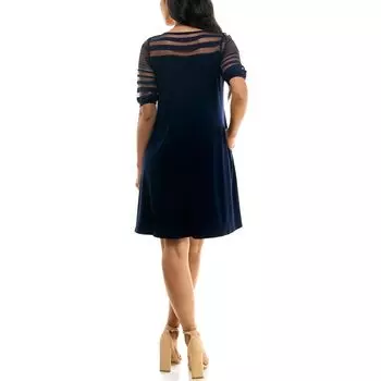 Женское полупрозрачное платье Nina Leonard Nina Leonard, темно-синий