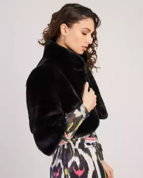 Женское полушубок Derhy, черный