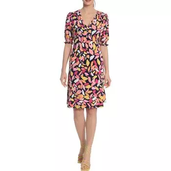 Женское повседневное платье длиной до колена Maggy London, темно-синий/розовый