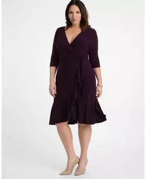 Женское причудливое платье больших размеров с запахом Kiyonna