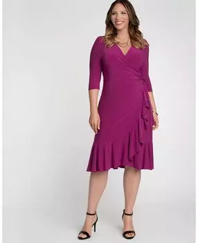 Женское причудливое платье больших размеров с запахом Kiyonna