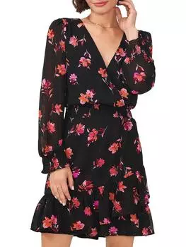 Женское присборенное мини-платье с расклешенным кроем Vince Camuto, цвет pomegranate pink