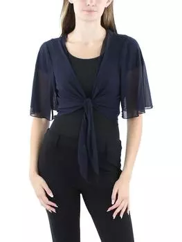 Женское прозрачное нейлоновое болеро Petites Connected Apparel, темно-синий