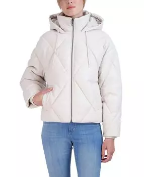 Женское пуховое пальто из искусственной кожи Sebby Collection, мульти