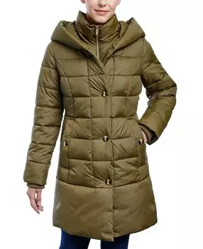 Женское пуховое пальто с капюшоном Anne Klein, мульти