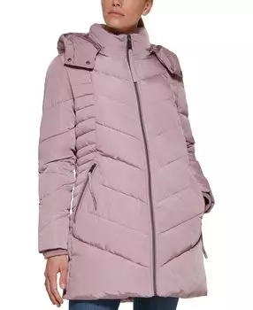 Женское пуховое пальто с капюшоном Calvin Klein, мульти