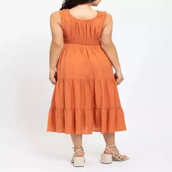 Женское ярусное платье миди без рукавов August Sky August Sky