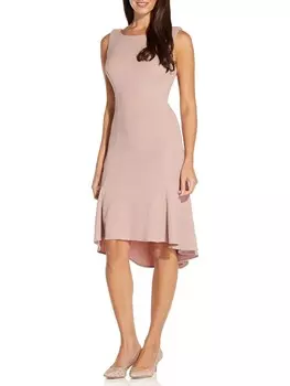 Женское расклешенное платье длиной до колена металлик Adrianna Papell, цвет Blush