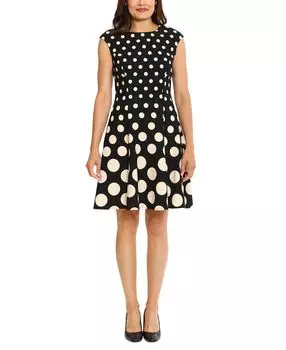 Женское расклешенное платье с принтом London Times