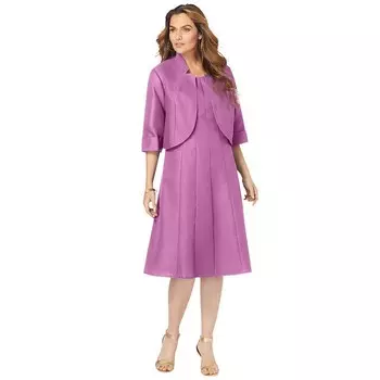 Женское расклешенное платье-жакет больших размеров Roaman Roaman's, цвет Pretty Orchid