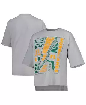 Женское серебро Miami Hurricanes Rock & Футболка Roll School of Rock Pressbox, серебро