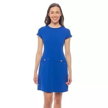 Женское серое платье с двумя карманами и короткими рукавами Isaac Mizrahi, цвет Royal