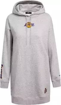 Женское серое платье с капюшоном Pro Standard Los Angeles Lakers