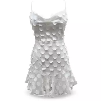 Женское сетчатое мини-платье выше колена MILLY, белый