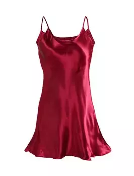 Женское шелковистое платье без рукавов с подолом в виде листьев лотоса и бретельками большого размера ALLEGRA K