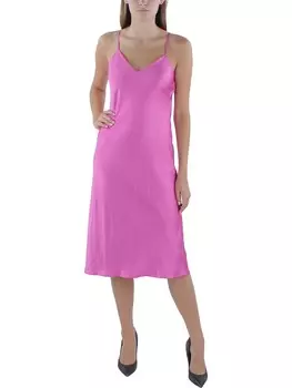 Женское шелковое длинное платье-комбинация BCBGMAXAZRIA, розовый