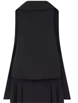 Женское шелковое марокканское платье-макси с вырезом-халтер Tom Ford черного цвета