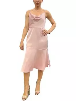 Женское шелковое платье-комбинация миди Sam Edelman, красный