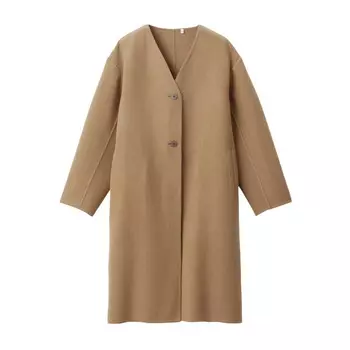 Женское шерстяное пальто Muji, темно-серый