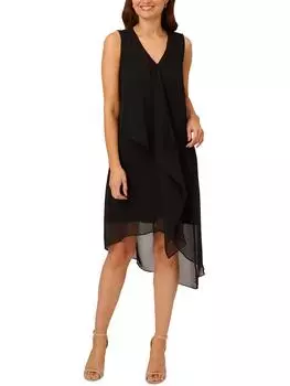 Женское шифоновое асимметричное коктейльное и вечернее платье Adrianna Papell