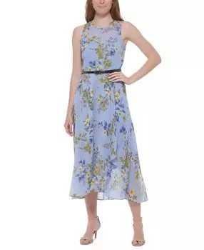 Женское шифоновое платье без рукавов с цветочным принтом Tommy Hilfiger, мульти