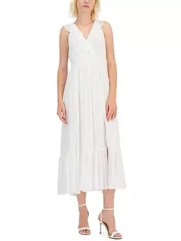 Женское шифоновое платье миди длиной до середины икры City Chic, цвет casa blanca