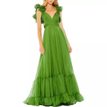 Женское шифоновое вечернее платье со шнуровкой Mac Duggal