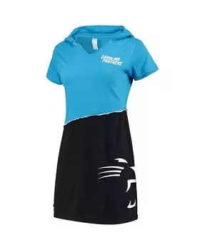 Женское сине-черное мини-платье с капюшоном Carolina Panthers Refried Apparel, синий