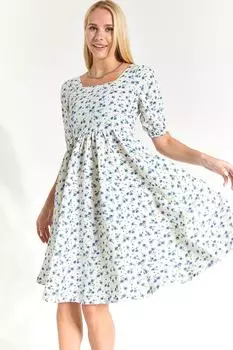 Женское синее платье миди с квадратным вырезом спереди и сзади, с арбузными рукавами armonika, синий