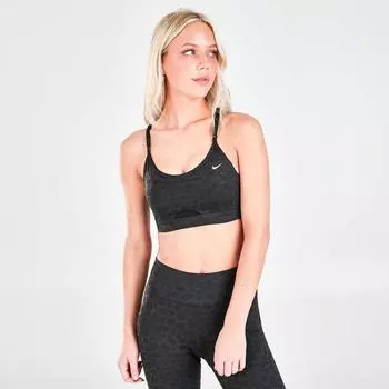 Женское спортивное бра с мягкой подкладкой Nike Dri-FIT Indy с легкой поддержкой, черный