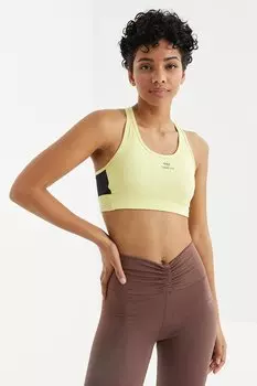 Женское спортивное бюстье приталенного кроя с U-образным вырезом и мягкой подкладкой Lemon Cross Back TOMMYLIFE