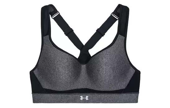 Женское спортивное нижнее белье Under Armour, цвет Carbon-colored heather light gray